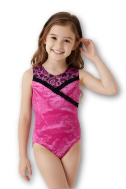 Turnpakje roze velours - Meisjes turnpak