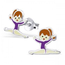 turnsieraden- oorbellen turnster paars