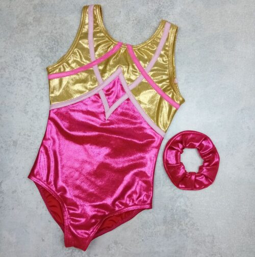 Turnpakje fuchsia goud glitter - Afbeelding 6