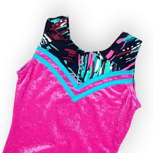 Turnpakje 140 roze velours - Afbeelding 2