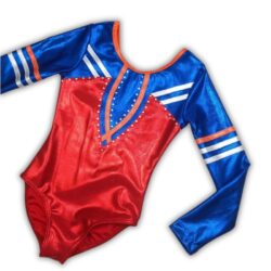 Lange mouwen turnpakje Amalia rood-wit-blauw