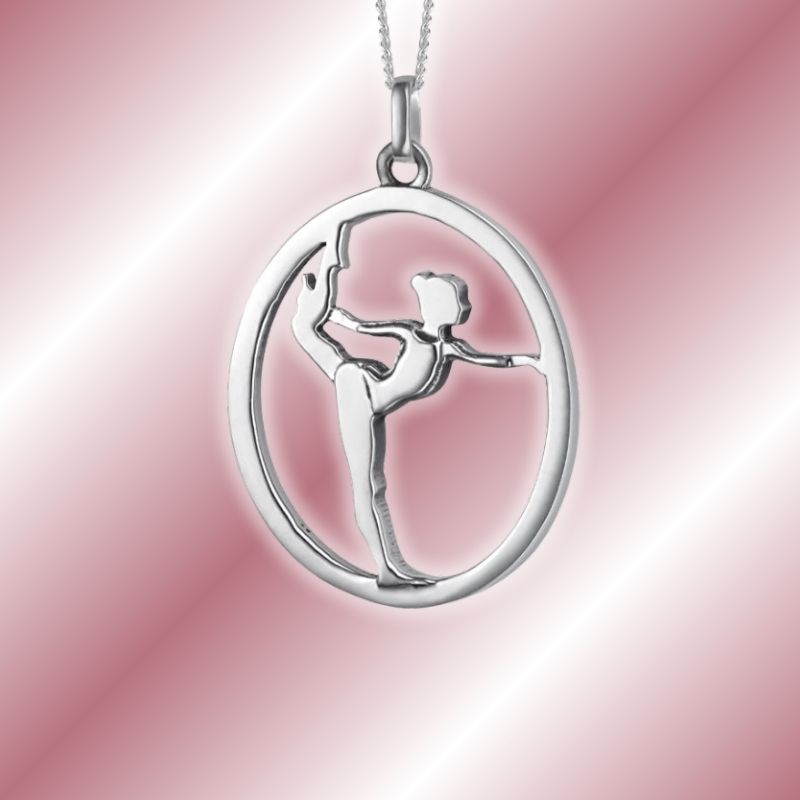Turnsieraden zilveren ketting met turnster