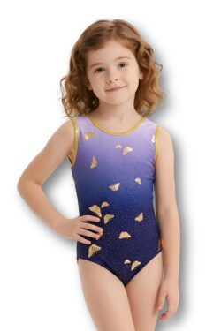 Turnpakje mouwloos paars ombre - Blom Turnpakjes