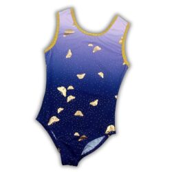 Turnpakje mouwloos paars ombre. Blom turnpakjes