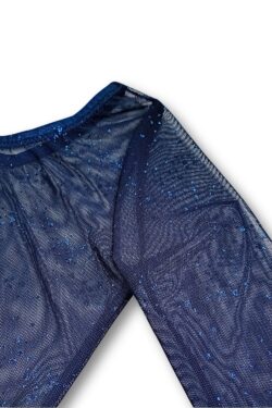 Mesh glitter ondertop voor turnpakje