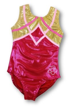 Turnpakje roze goud glitter voor meisjes