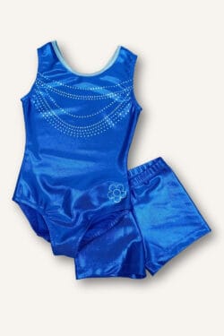 Turnpakje met broekje blauw 140 voor meisjes. Nu met korting.