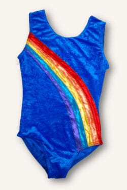 Turnpakje velours regenboog voor kinderen. Blom turnpakjes